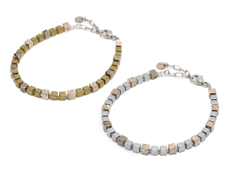 MOKUME Cube Beads Bracelet MOKUME Cube Beads Bracelet